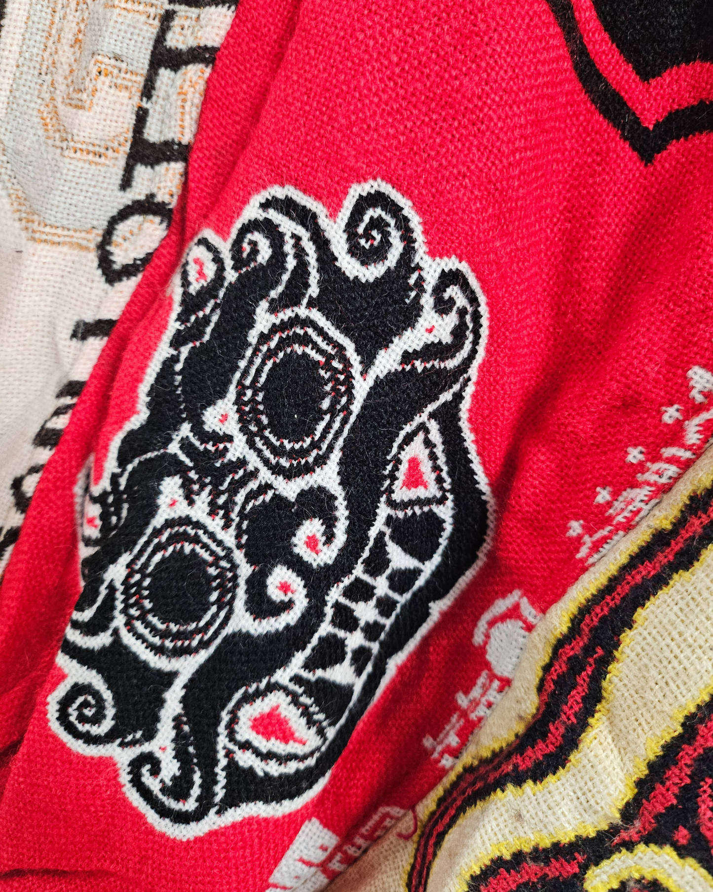 Football Scarf Reworked Jacket - L