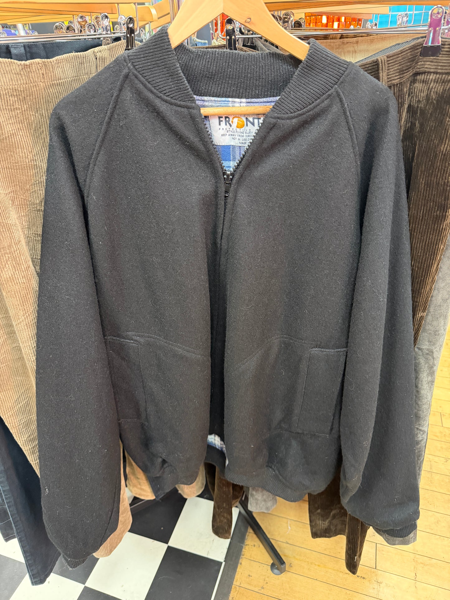Frontier Black Bomber Jacket - 3XL