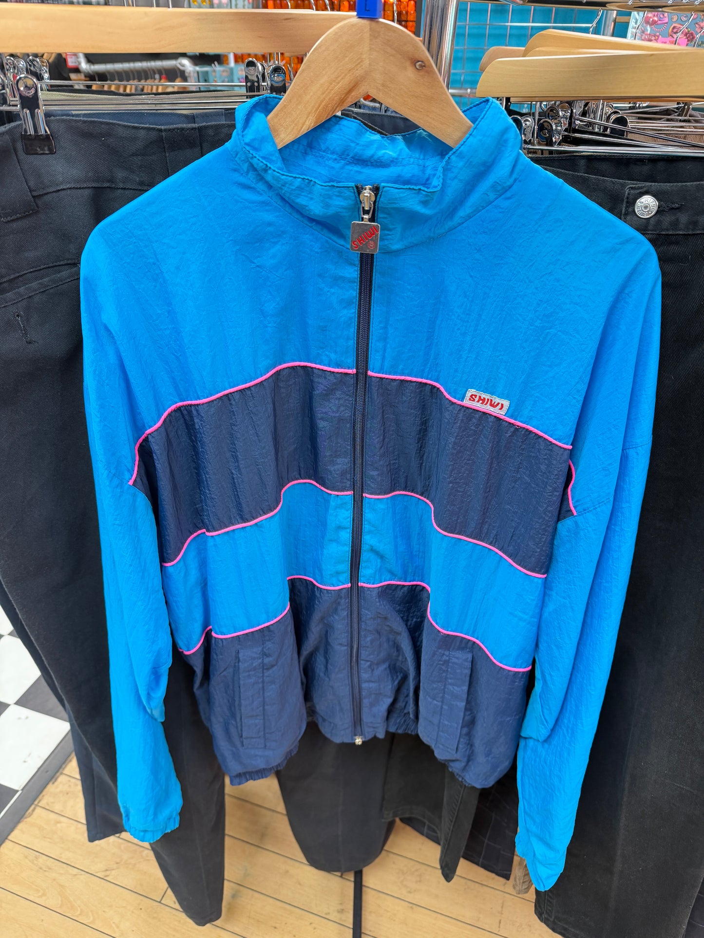 Shiwi Track Jacket with Pink Accents - L