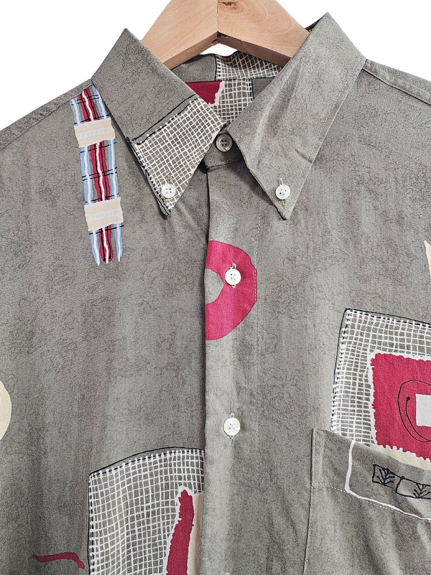 Jim Stacy Abstract Print Shirt M