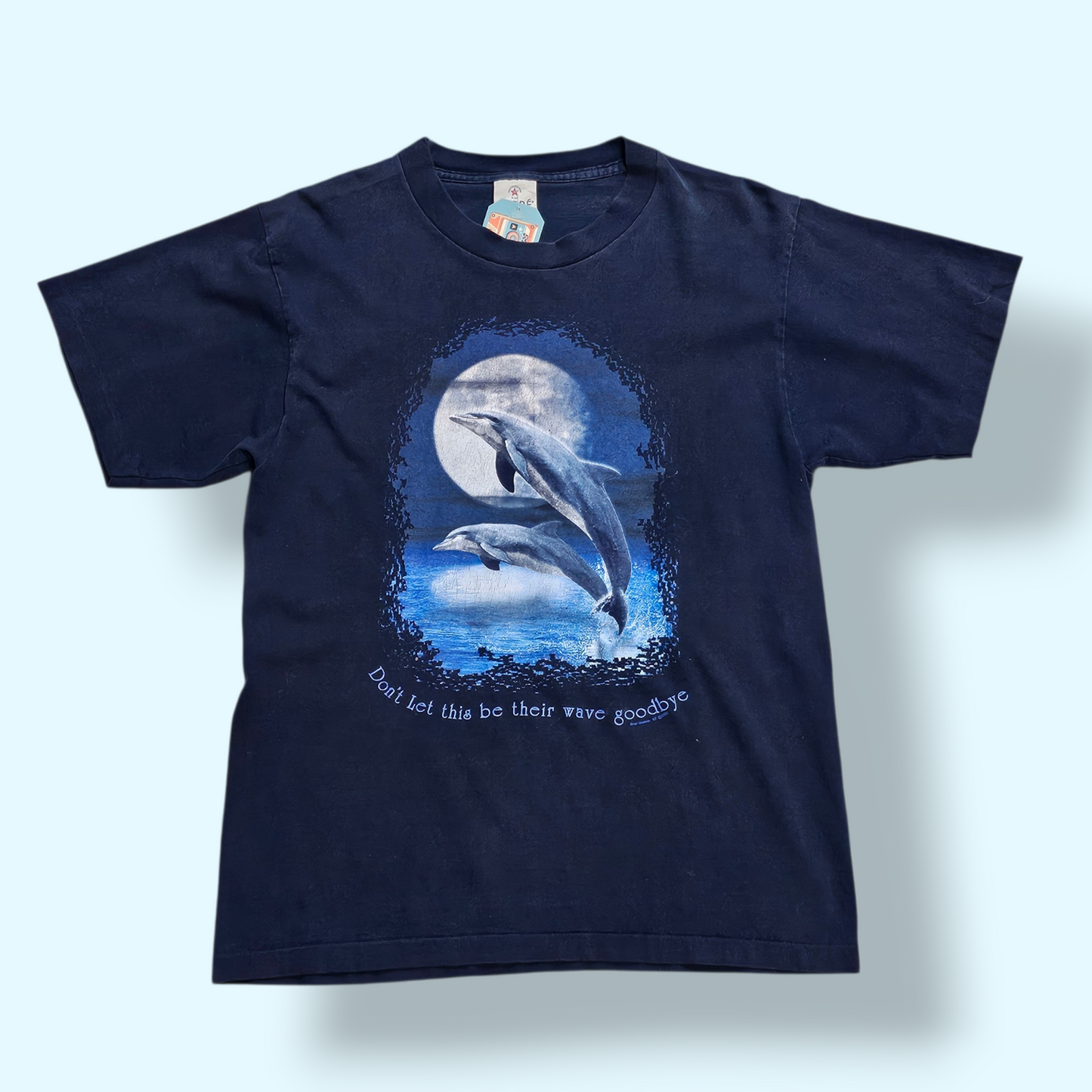 Alorè blue dolphin print t-shirt - M