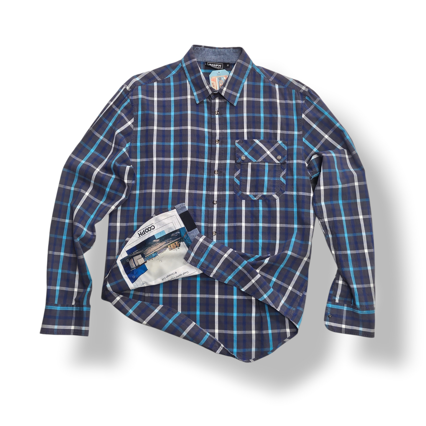 COOPH Western Style Shirt With Built in Lens Cloth - M/L