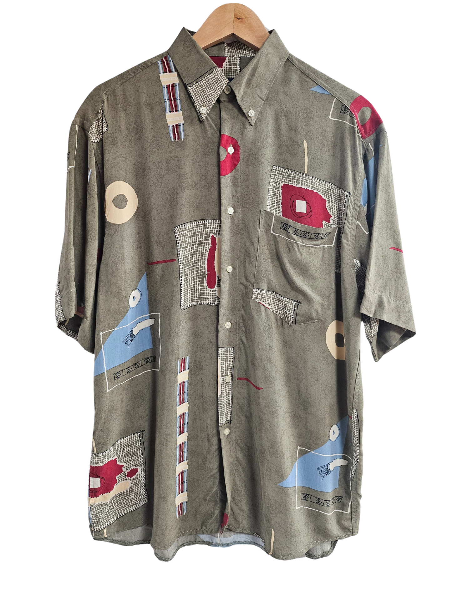 Jim Stacy Abstract Print Shirt M