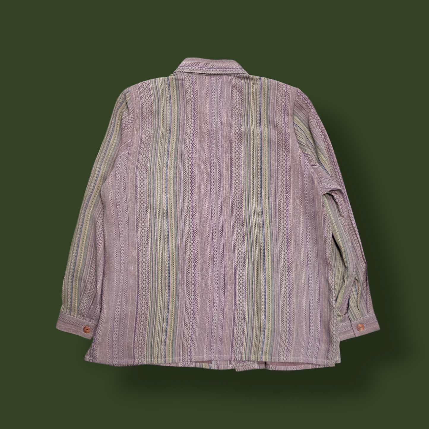 Fashion Selica Multi Stripe Retro Shirt with Shoulder Pads
