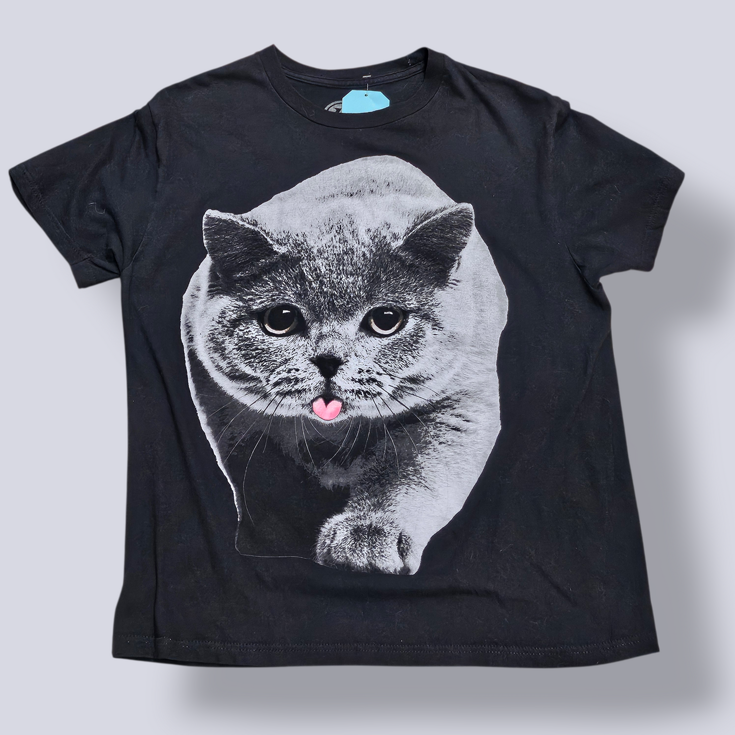Cat Tongue Black T-shirt - M