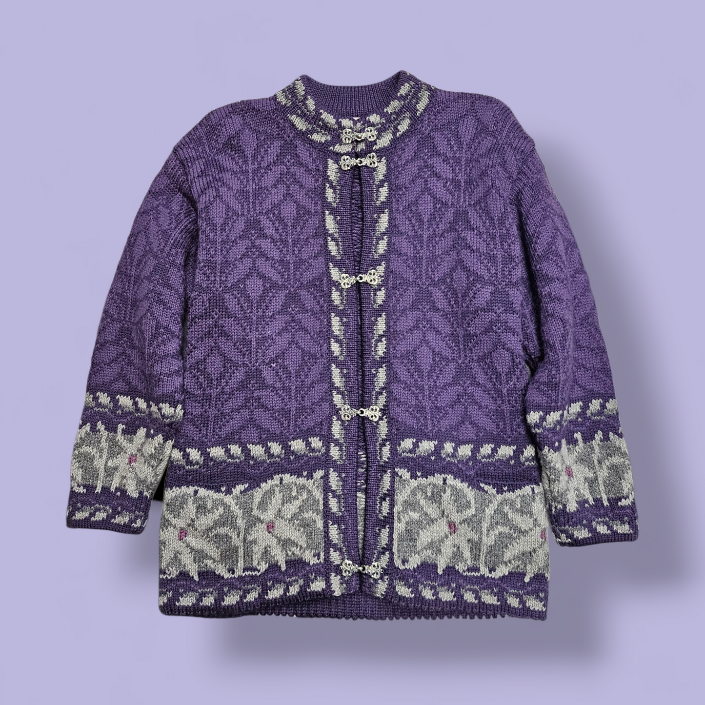 Kaija Tilanto Finland Pure Wool Knitted Cardigan