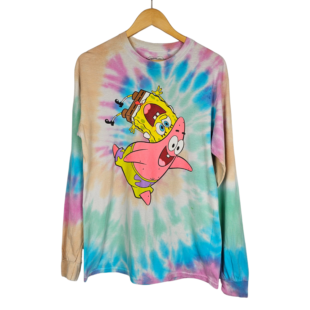 Spongebob Squarepants Tie Dye Long-Sleeved T-Shirt - M