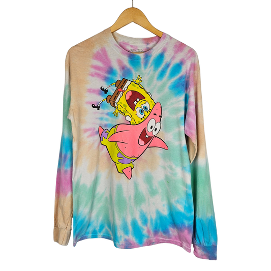 Spongebob Squarepants Tie Dye Long-Sleeved T-Shirt - M