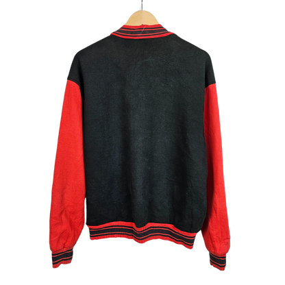 Fruit Of The Loom Black and Red Varsity Jacket - L