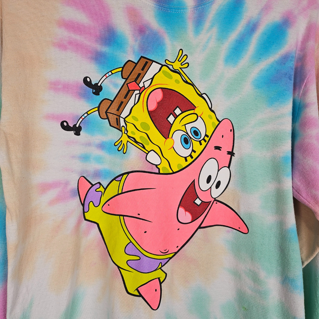 Spongebob Squarepants Tie Dye Long-Sleeved T-Shirt - M