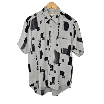 Stefano Valentino Geometric Pattern Shirt - M