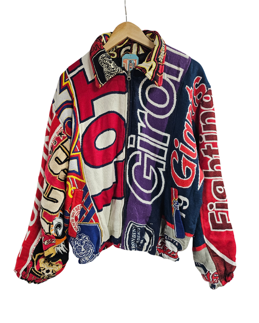 Football Scarf Reworked Jacket - L