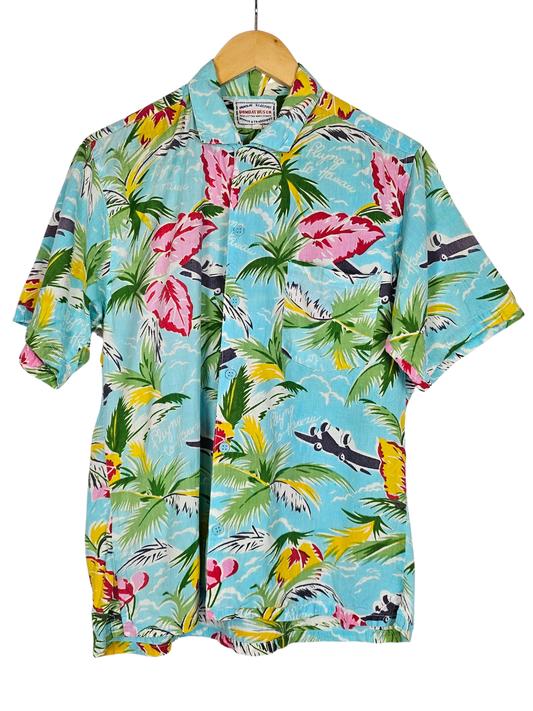 Bombay Bus Co. Blue Hawaiian Shirt - M