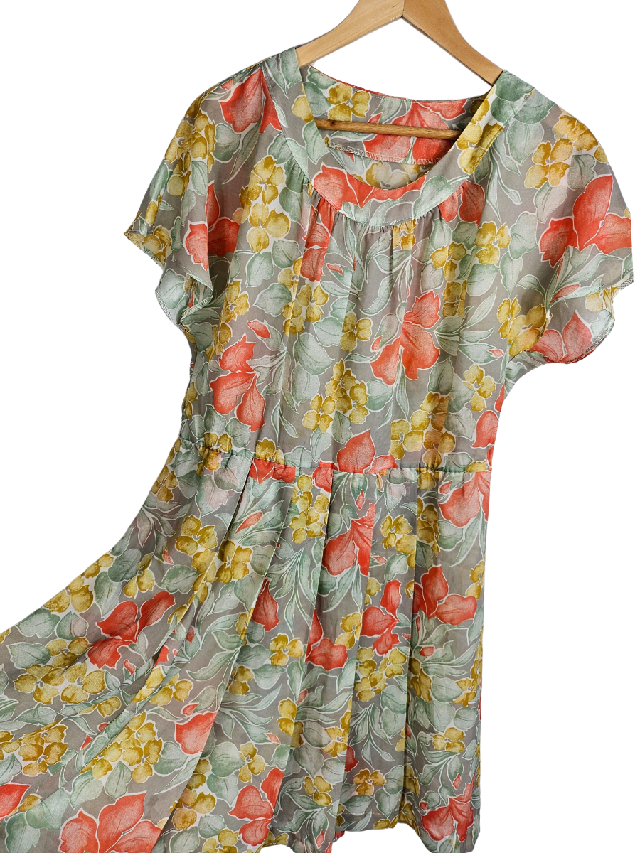 Sheer Floral Summer Dress