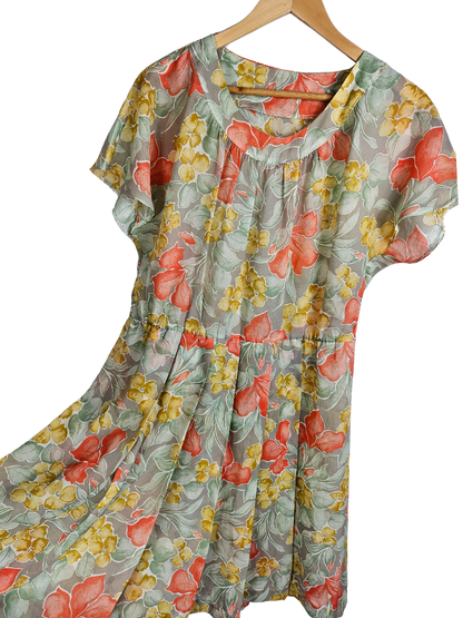 Sheer Floral Summer Dress