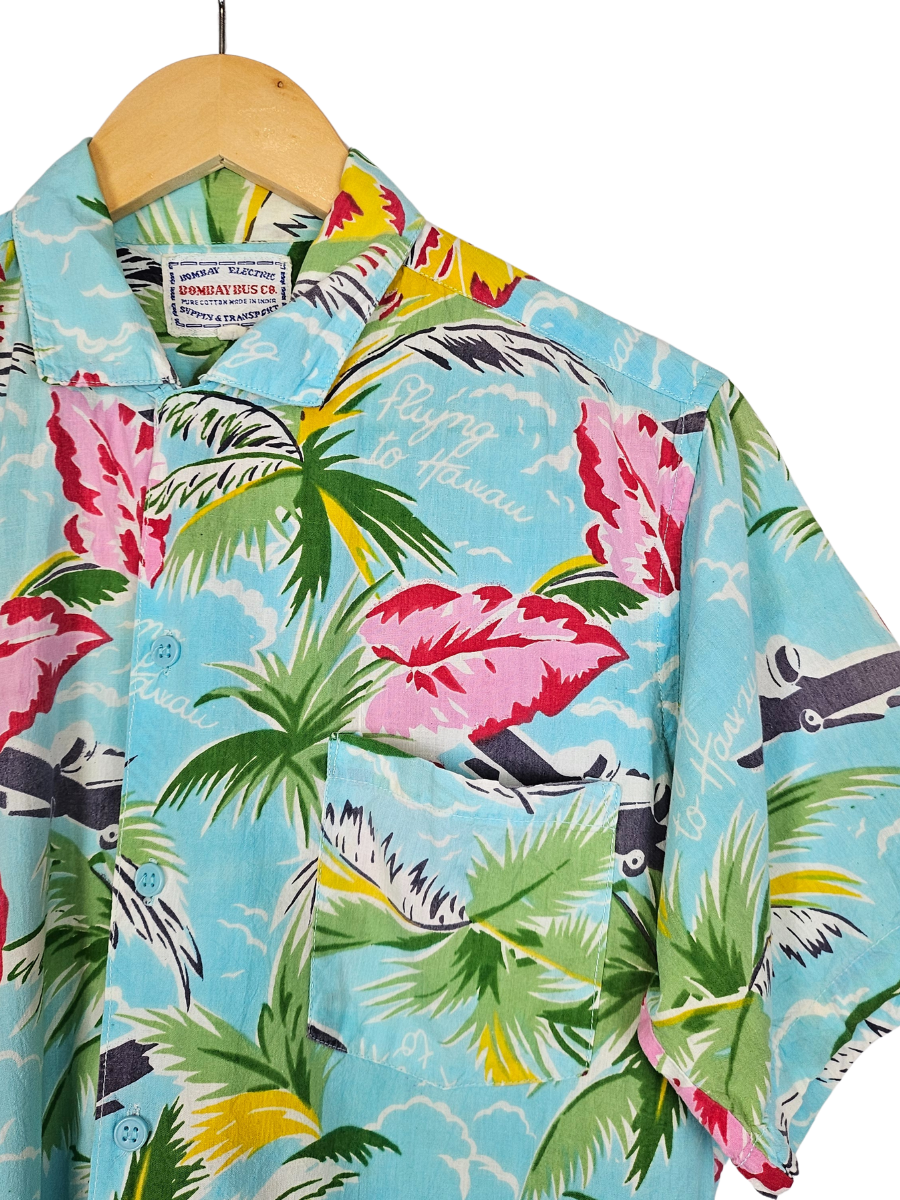 Bombay Bus Co. Blue Hawaiian Shirt - M