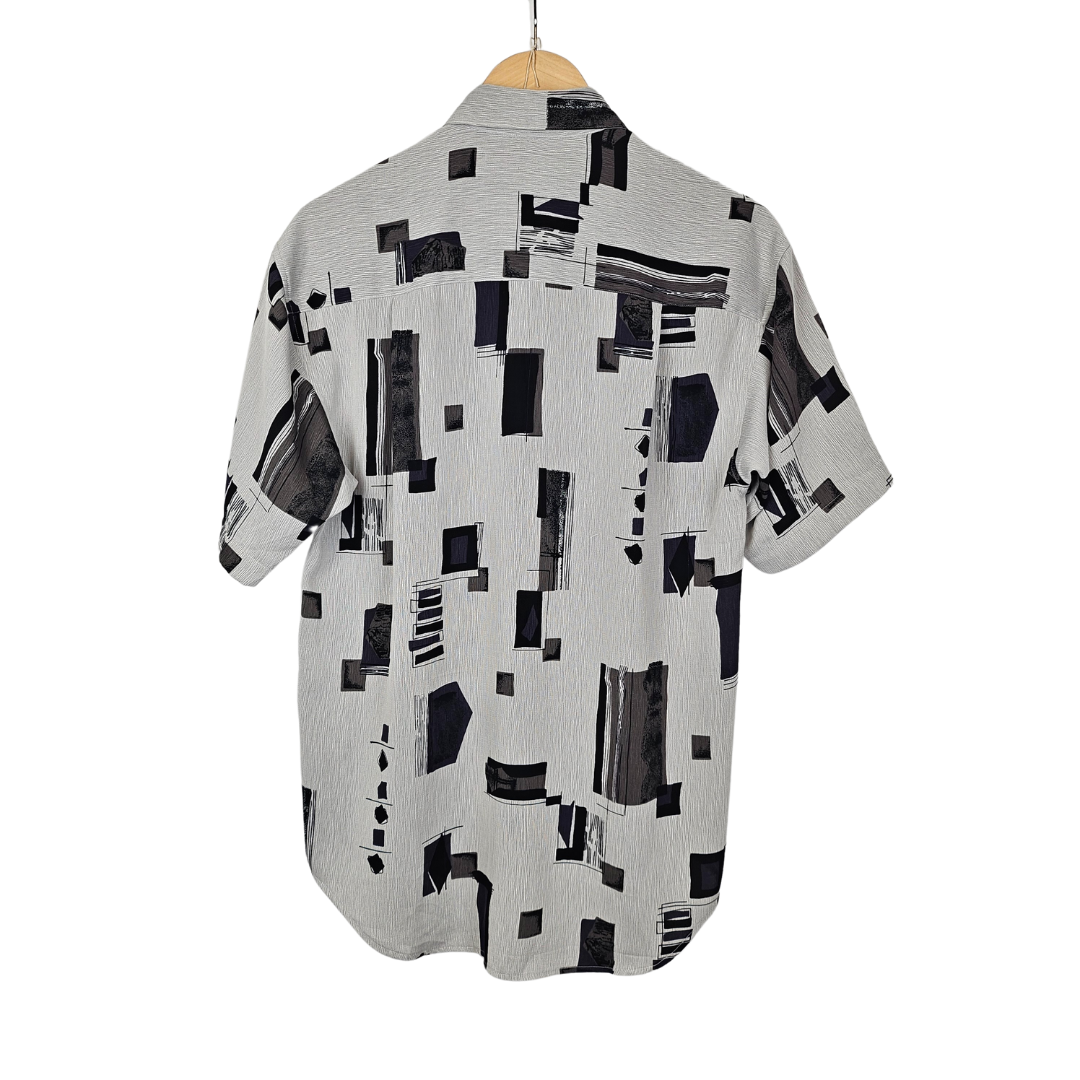 Stefano Valentino Geometric Pattern Shirt - M