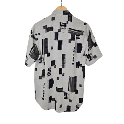 Stefano Valentino Geometric Pattern Shirt - M