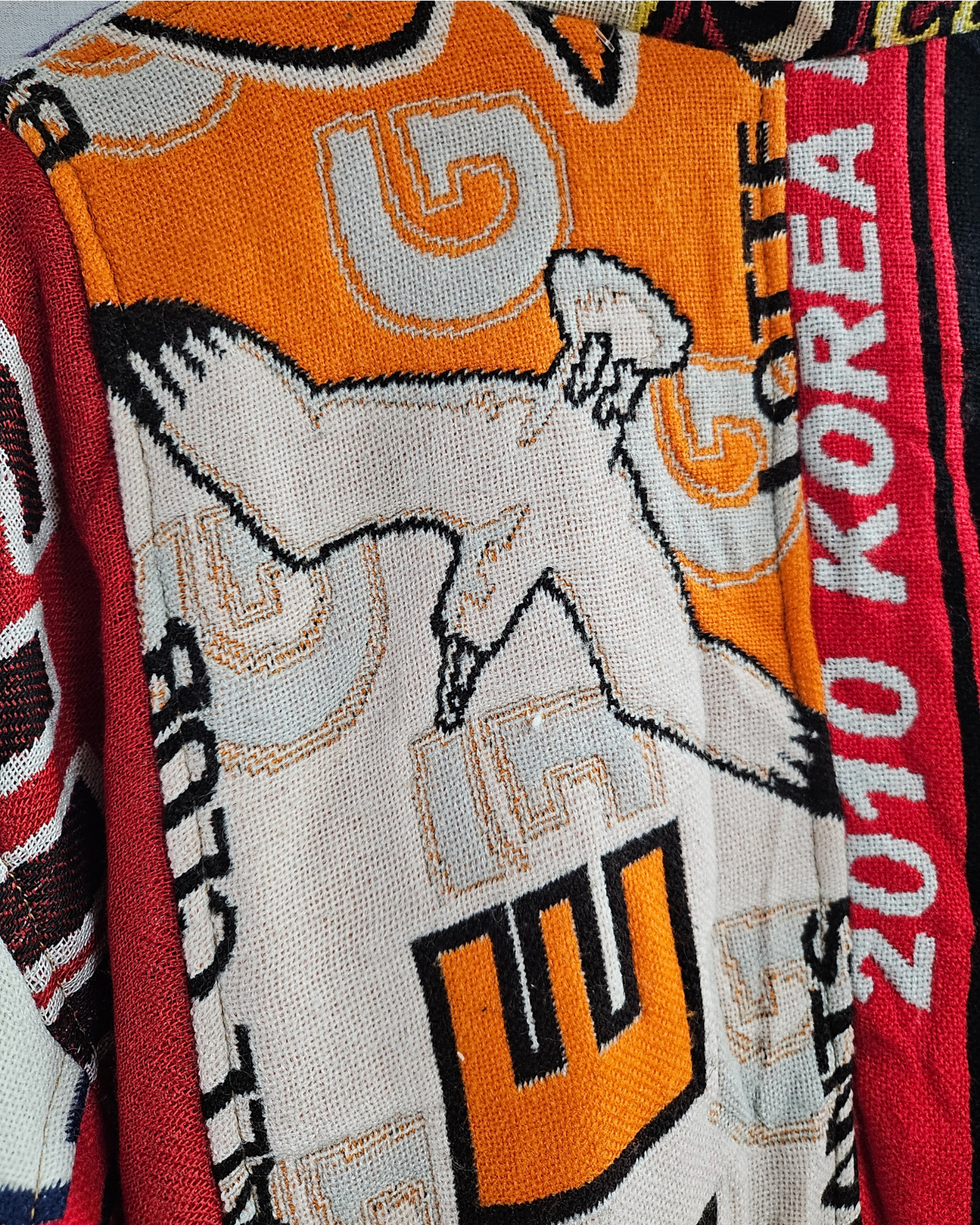 Football Scarf Reworked Jacket - L