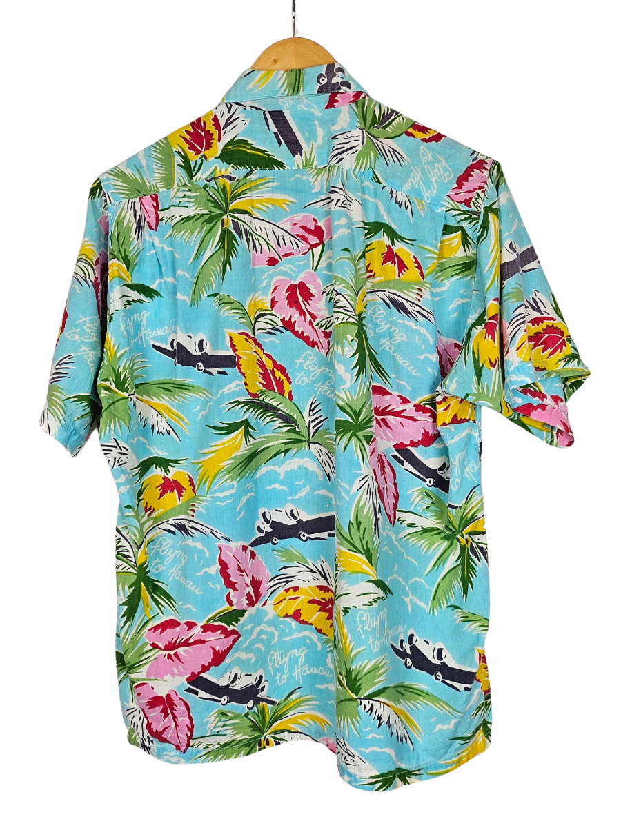 Bombay Bus Co. Blue Hawaiian Shirt - M