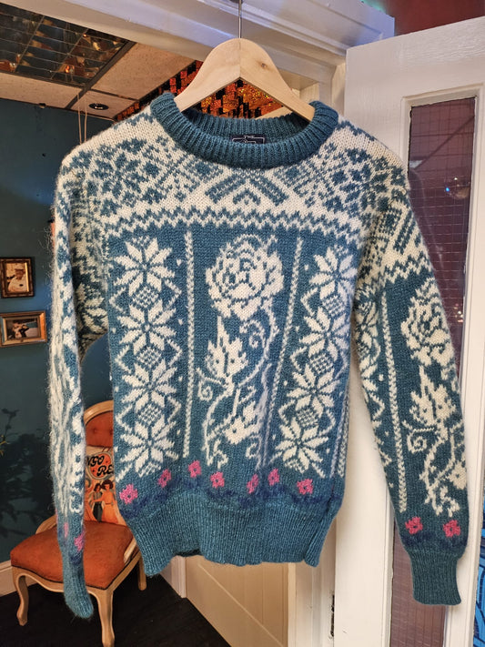 The Woolrich Floral Fair Isle Jumper - XS