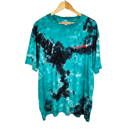 Guess Originals Embroidered Logo and Back Print Tie Dye T-shirt - XL