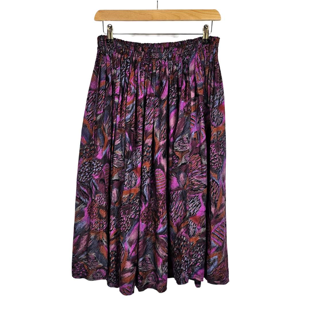 Multi Pattern Pleated Skirt