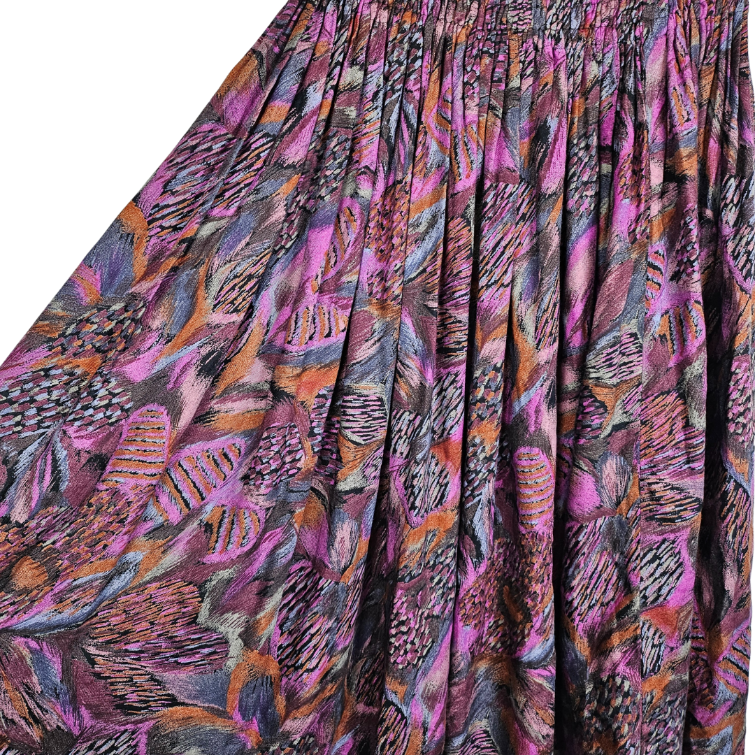 Multi Pattern Pleated Skirt