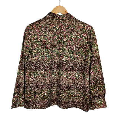 New Style Dot and Leaf Pattern Retro Shirt