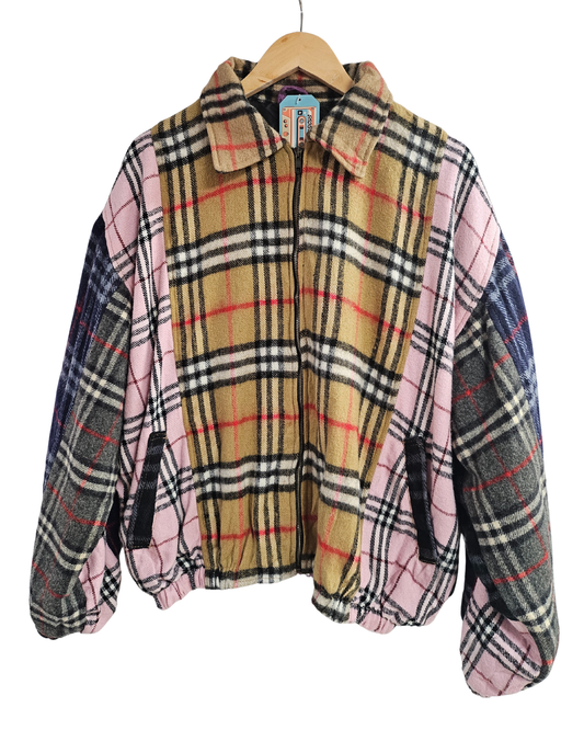 Burberry Scarf Reworked Jacket - L