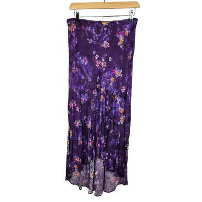 Avant Purple Floral High Low Maxi Skirt