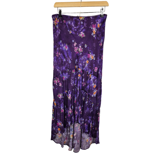 Avant Purple Floral High Low Maxi Skirt