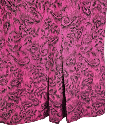 Pink and Black Floral Motif skirt