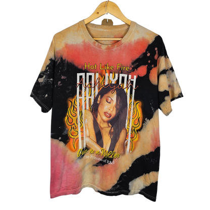 Aaliyah Official Hot Like Fire Tie Dye T-shirt - L