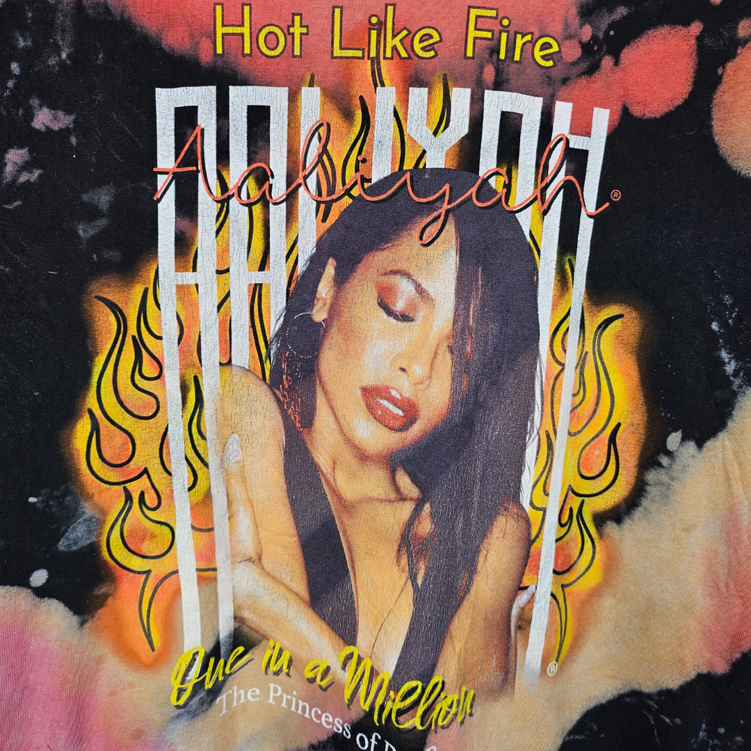 Aaliyah Official Hot Like Fire Tie Dye T-shirt - L