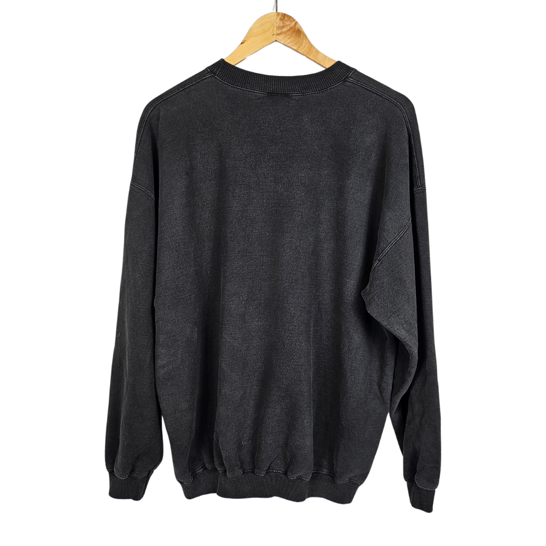 Gilden Activewear Black Horse Print Sweatshirt - XL