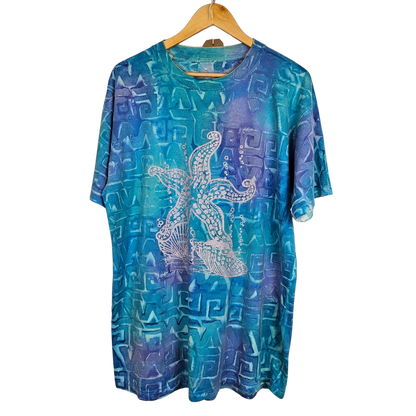 Starfish Print Tie Dye T-Shirt