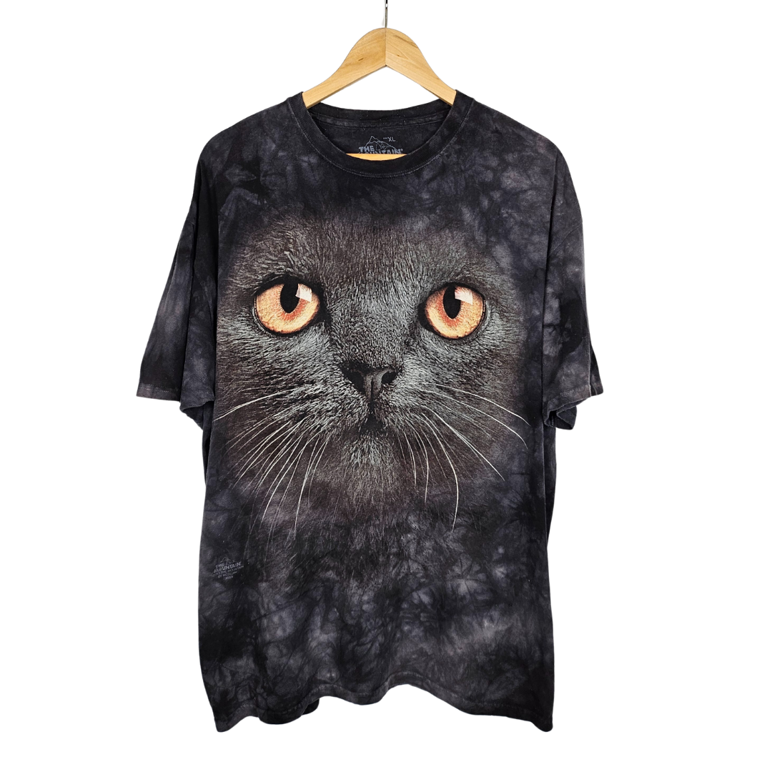 The Mountain Dark Grey Cat Face T-Shirt - XL