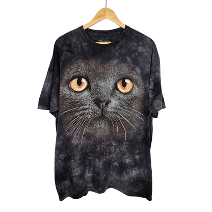 The Mountain Dark Grey Cat Face T-Shirt - XL