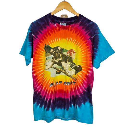 Slap Shot Dog Ice Hockey Tie-Dye T-shirt - M