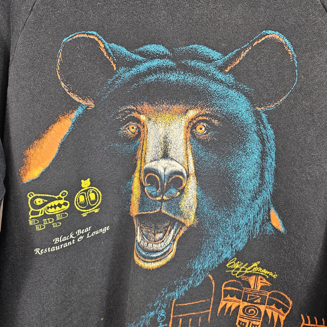 Fruit of The Loom Black Bear Restaurant Sweatshirt - L