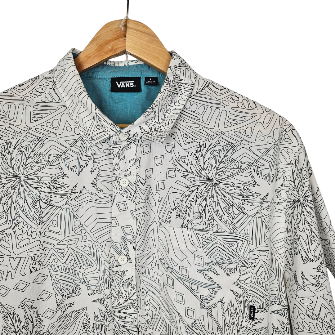 Vans Palm Tree Outline Print Shirt - L