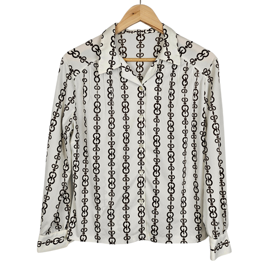 Chain Link Pattern Retro Shirt