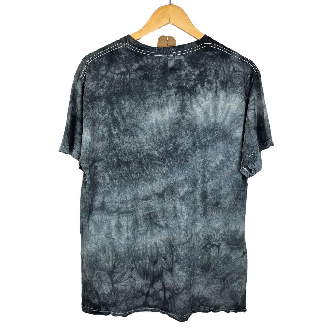 Acid Wash Moon and Wolf T-shirt - M