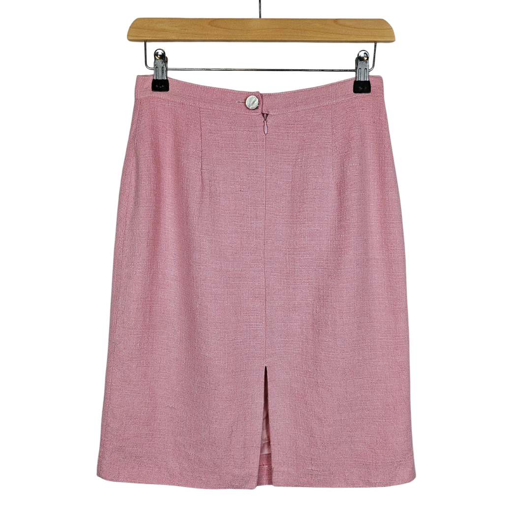 Marchese CoccapanI baby pink woven mini skirt