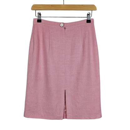 Marchese CoccapanI baby pink woven mini skirt