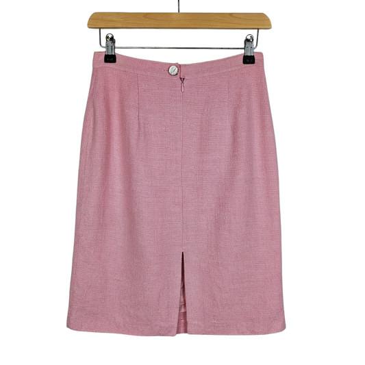 Marchese CoccapanI baby pink woven mini skirt