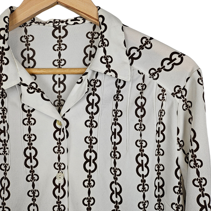 Chain Link Pattern Retro Shirt