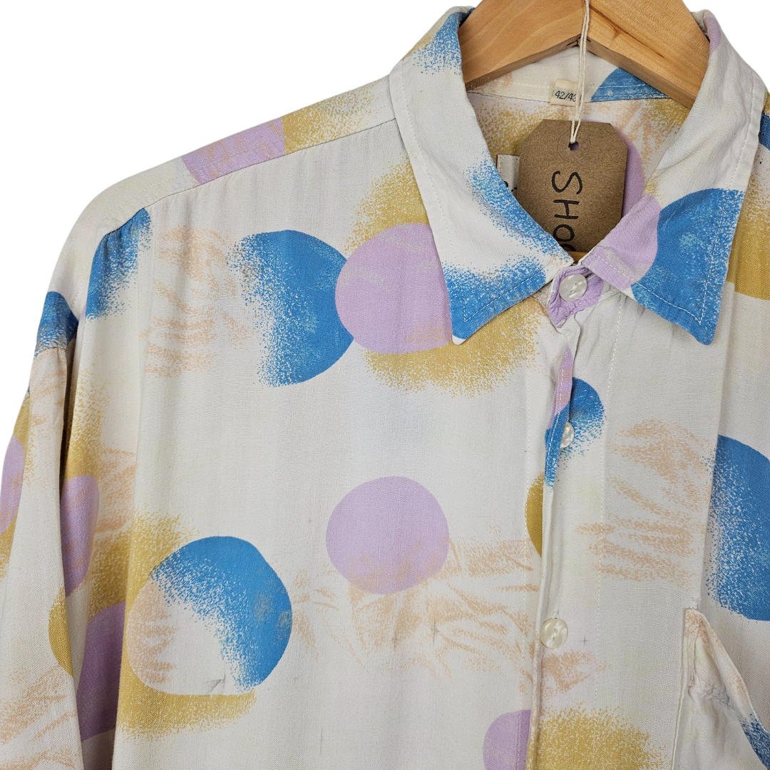 Louis Esteine Pastel Circle Print Shirt - XL