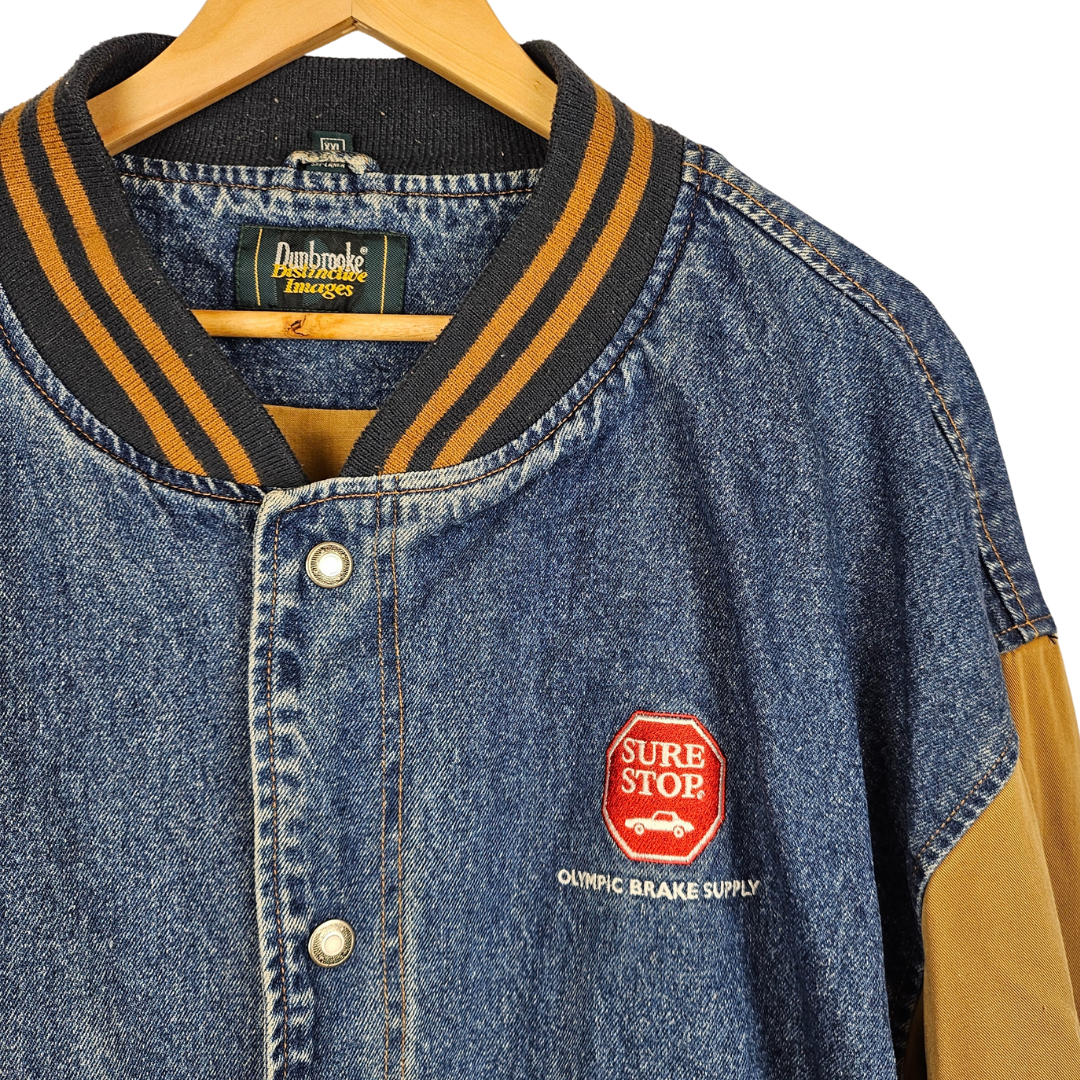 Dunbrooke Denim 'Sure Stop' Logo Varsity Jacket